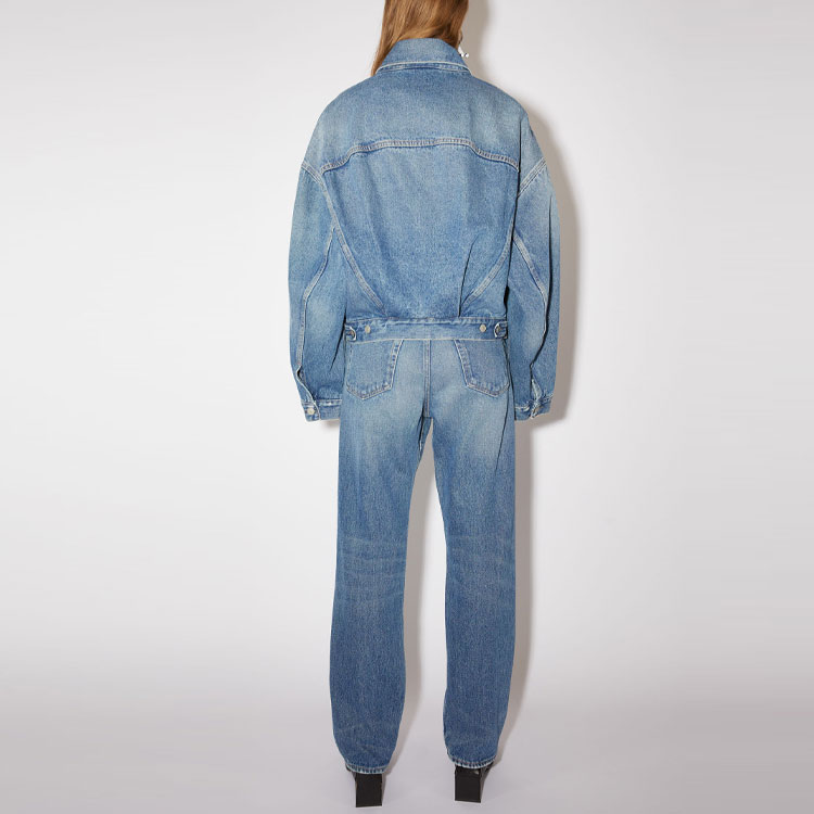 Shop (W) Chaqueta de Denim Vintage Azul Acne Studios FW21 Corte Clásico Oversized A90390-863