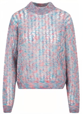 (Women) Acne Studios FW21 Cut-Out Knit Pullover Sweater Pink Blue. A60256-COG101 Buy (Women) Acne Studios FW21 Cut-Out Knit Pullover Sweater Pink Blue. A60256-COG101
