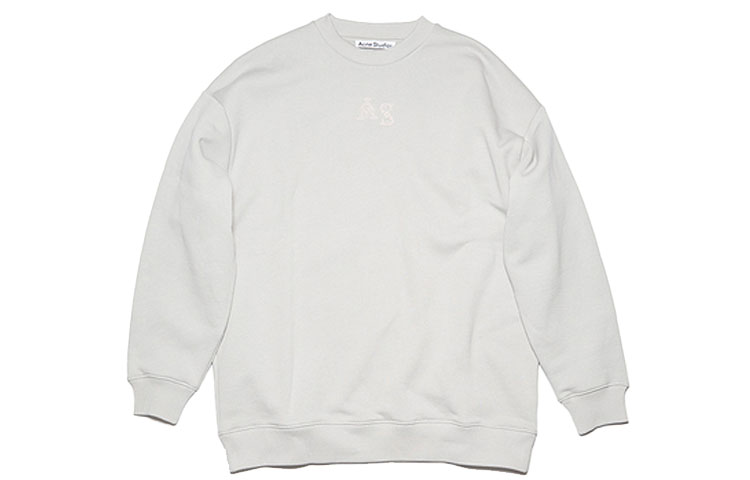 Order (W) Acne Studios FW21 刺繡純棉女款圓領衫 冰藍色 AI0099-AQH