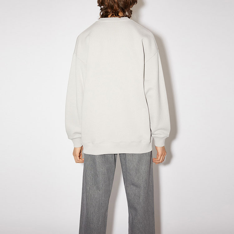 Shop (W) Acne Studios FW21 刺繡純棉女款圓領衫 冰藍色 AI0099-AQH