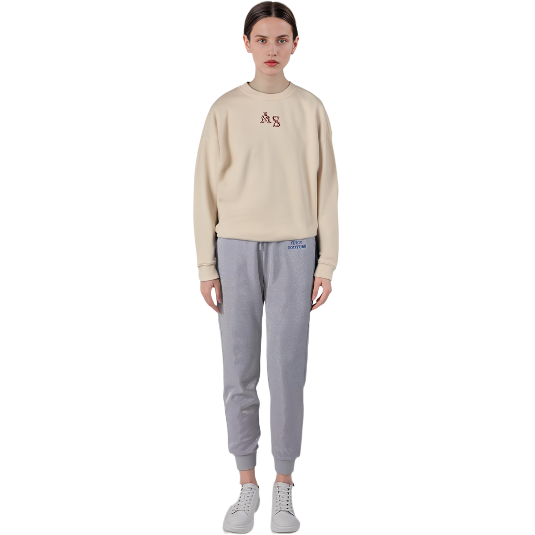 Details for (W) Acne Studios FW21 刺繡標誌米色圓領長袖織衫 AI0099-AE9