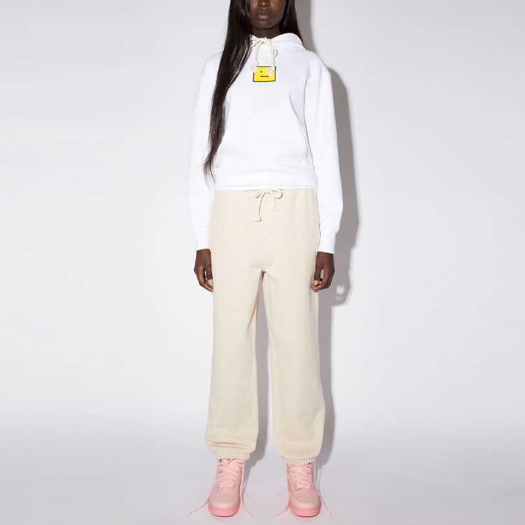 (Women) Acne Studios FW21 Face Logo Drawstring Hoodie White. CI0073-183 圖 4