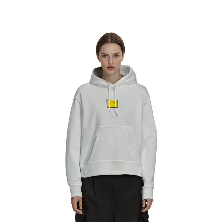(Women) Acne Studios FW21 Face Logo Drawstring Hoodie White. CI0073-183 圖 6