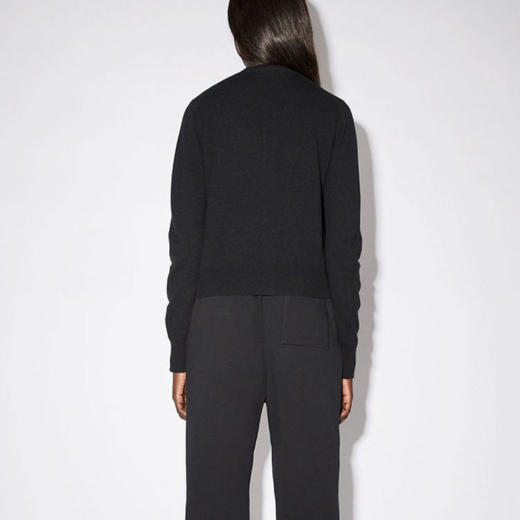 (Women) Acne Studios FW21 Face Wool Cardigan Sweater Black A60280-900 圖 4