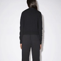 Shop (W) Acne Studios FW21 Face 羊毛開衫毛衣 黑色 A60280-900