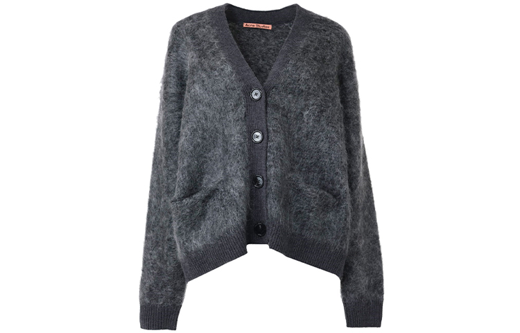 Order (W) 아크네 스튜디오 FW21 그레이 울 가디건 스웨터 A60385-FN-WN-KNIT000515