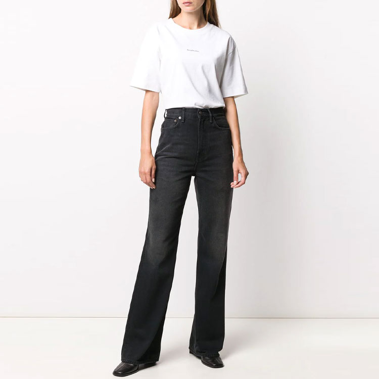 (Women) Acne Studios FW21 High-Waist Black Flare Denim Jeans A00193969-WASHED 圖 3