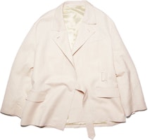 (Women) Acne Studios FW21 Lined Solid Color Blazer - White AH0150-AD5 (Women) Acne Studios FW21 Lined Solid Color Blazer - White AH0150-AD5