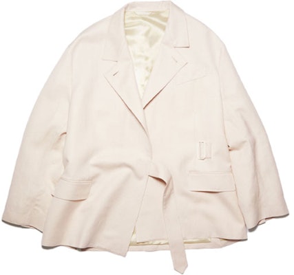 (W) Acne Studios FW21 Blazer Berwarna Solid Berlapis - Putih AH0150-AD5 Buy (W) Acne Studios FW21 Blazer Berwarna Solid Berlapis - Putih AH0150-AD5