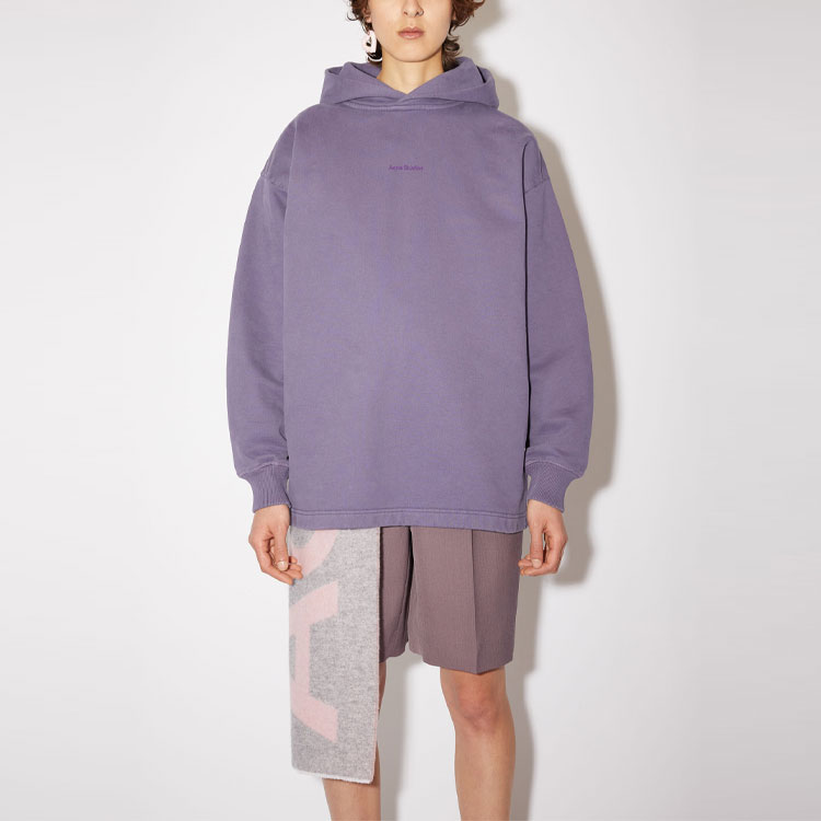 Lookbook (Women) Acne Studios FW21 Logo Hoodie Purple AI0083-ADA