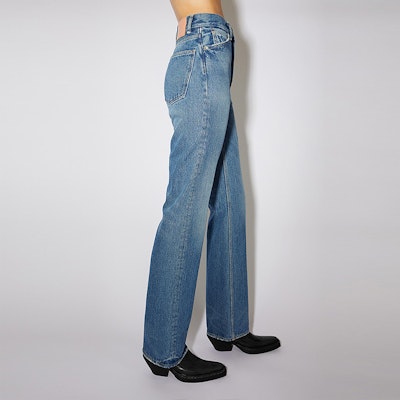 (W) Acne Studios FW21 中腰喇叭蓝色阔腿牛仔裤 1977款 A00309-863 Shop (W) Acne Studios FW21 中腰喇叭蓝色阔腿牛仔裤 1977款 A00309-863