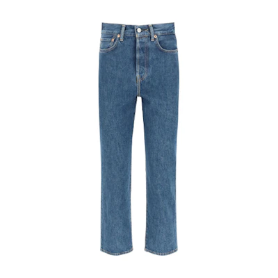 (Women) Acne Studios FW21 Regular High-Waisted Loose Jeans Women’s Blue Denim A00168-838