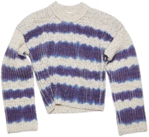 (Women) Acne Studios FW21 Striped Wool Pullover Sweater Purple A60289-AEM (Women) Acne Studios FW21 Striped Wool Pullover Sweater Purple A60289-AEM