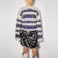 Lookbook (W) Acne Studios 2021秋冬紫色條紋羊毛套頭毛衣 A60289-AEM
