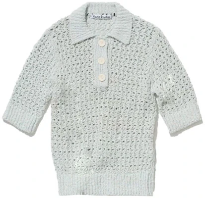 (W) 아크네 스튜디오 FW21 틸 컷아웃 니트 반팔 폴로 셔츠 A60306-CN2 Order (W) 아크네 스튜디오 FW21 틸 컷아웃 니트 반팔 폴로 셔츠 A60306-CN2