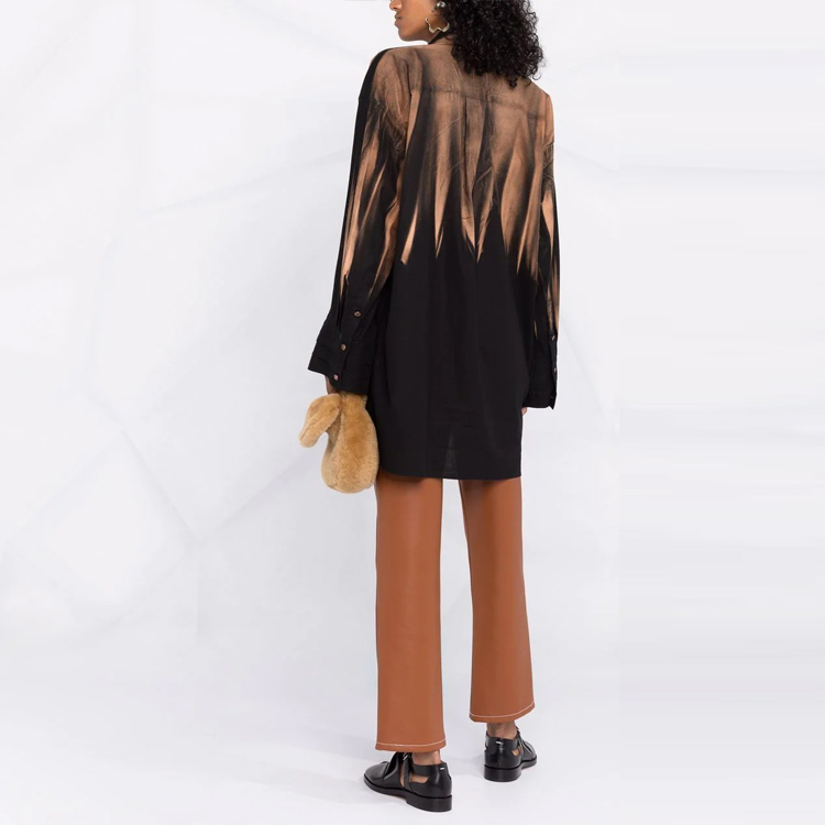 Purchase (W) Camisa de Manga Larga Bicolor Pleated Acne Studios FW21 Diseño Colorblock. AC0397-900