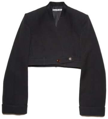 (W) Blazer Negro Corto Manga Larga Acne Studios FW22 Botones. AH0203-900 Buy (W) Blazer Negro Corto Manga Larga Acne Studios FW22 Botones. AH0203-900