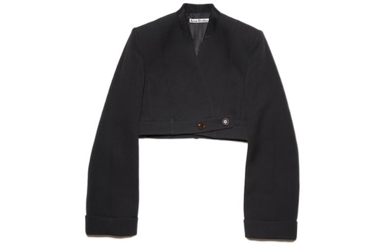 Order (W) Blazer Negro Corto Manga Larga Acne Studios FW22 Botones. AH0203-900