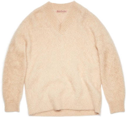 (Women) Acne Studios FW22 Brown Solid V-Neck Wool Sweater Pullover. A60386-AE2 Order (Women) Acne Studios FW22 Brown Solid V-Neck Wool Sweater Pullover. A60386-AE2