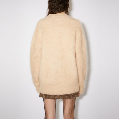 (Women) Acne Studios FW22 Brown Solid V-Neck Wool Sweater Pullover. A60386-AE2 Shop (Women) Acne Studios FW22 Brown Solid V-Neck Wool Sweater Pullover. A60386-AE2