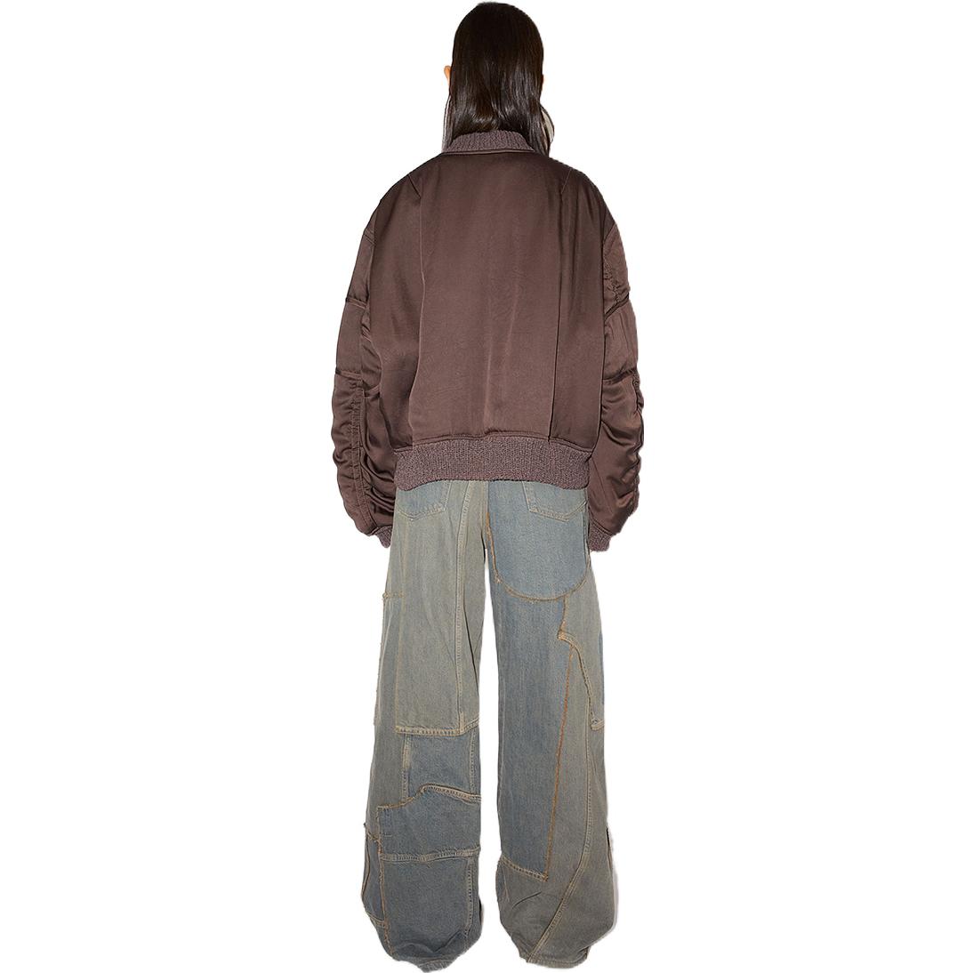 Shop (W) Acne Studios FW22 Chaqueta Cropped Manga Larga Color Sólido. A90467-ADN