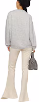 Shop (W) Acne Studios FW22 灰色純色圓領毛衣。 A60384-CXM