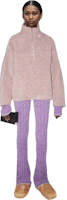 Order (Women) Acne Studios FW22 Half-Zip Colorblock Fleece Pullover Pink. A90388-ADI