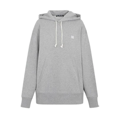 (Women) Acne Studios FW22 Oversized Face Logo Hoodie Grey. CI0132-X92