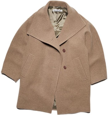 (W) Abrigo Acne Studios FW22 Marrón Oversized de Manga Larga y Corte Recto. A90464-ADV Buy (W) Abrigo Acne Studios FW22 Marrón Oversized de Manga Larga y Corte Recto. A90464-ADV