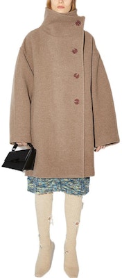 (W) Abrigo Acne Studios FW22 Marrón Oversized de Manga Larga y Corte Recto. A90464-ADV Lookbook (W) Abrigo Acne Studios FW22 Marrón Oversized de Manga Larga y Corte Recto. A90464-ADV