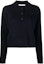 Order (Women) Acne Studios FW22 Solid Wool Polo Cardigan Sweater Deep Blue. A60334-833