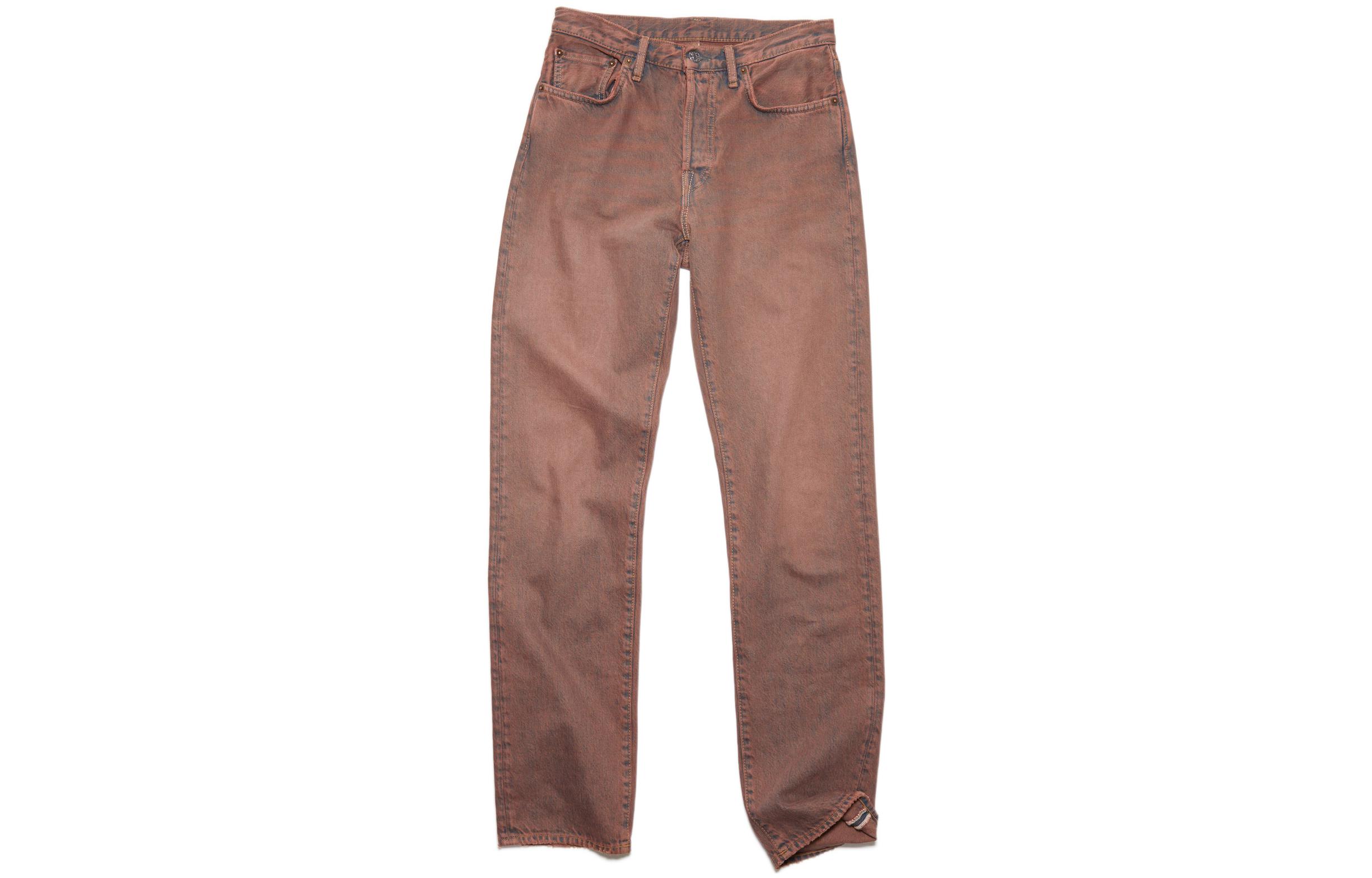 (Women) Acne Studios FW22  Straight-Leg Button Jeans Dark Red. A00366-AF8