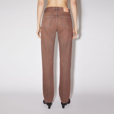 (W) アクネ ストゥディオズ FW22 ストレートレッグ ボタン ジーンズ ダークレッド A00366-AF8 Shop (W) アクネ ストゥディオズ FW22 ストレートレッグ ボタン ジーンズ ダークレッド A00366-AF8