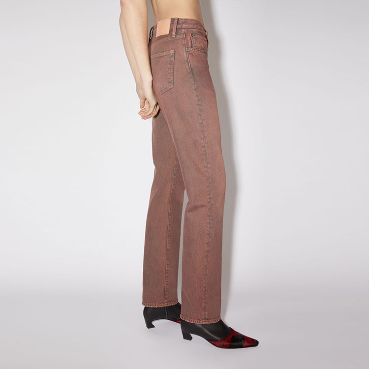 Purchase (W) アクネ ストゥディオズ FW22 ストレートレッグ ボタン ジーンズ ダークレッド A00366-AF8