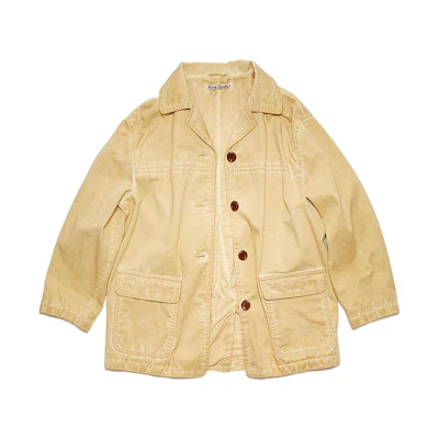 (Women) Acne Studios FW22 Beige Single-Breasted Collared Jacket A90477-AEK