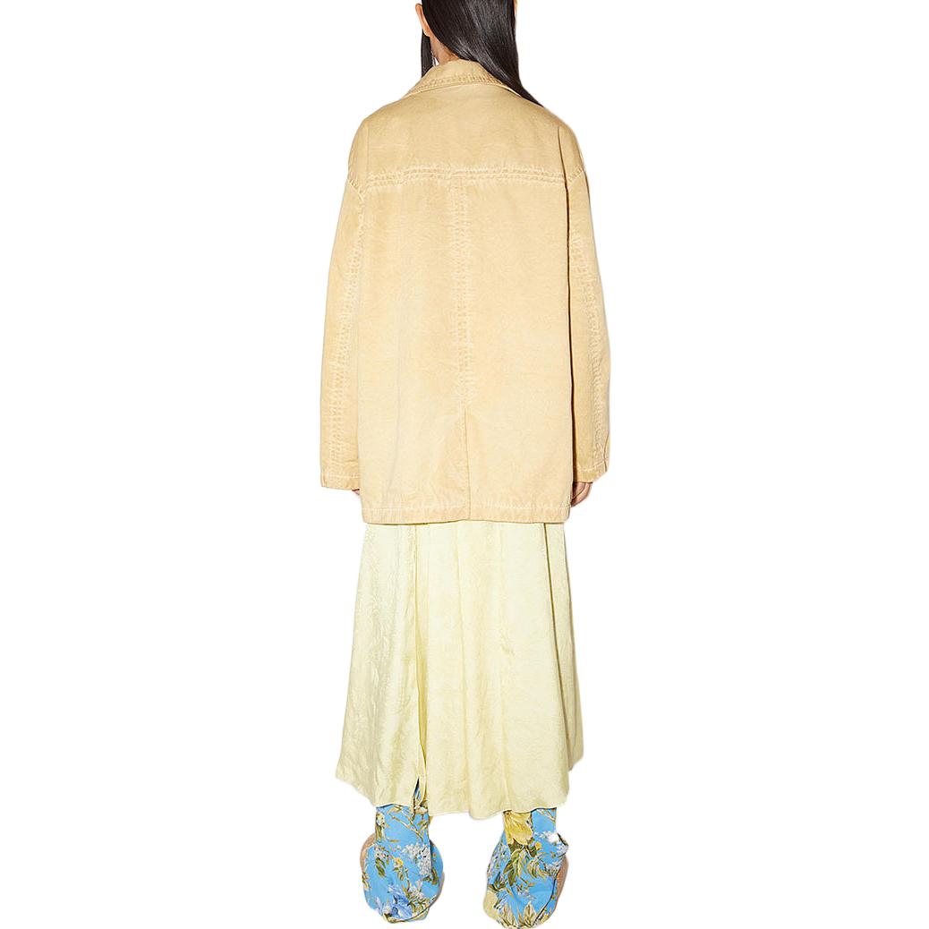 Shop (W) 아크네 스튜디오 FW22 베이지 싱글 브레스티드 칼라 자켓 A90477-AEK