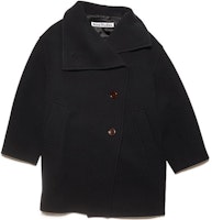 (Women) Acne Studios FW22 Black Wool Long Sleeve Coat Solid Color A90464-900 (Women) Acne Studios FW22 Black Wool Long Sleeve Coat Solid Color A90464-900