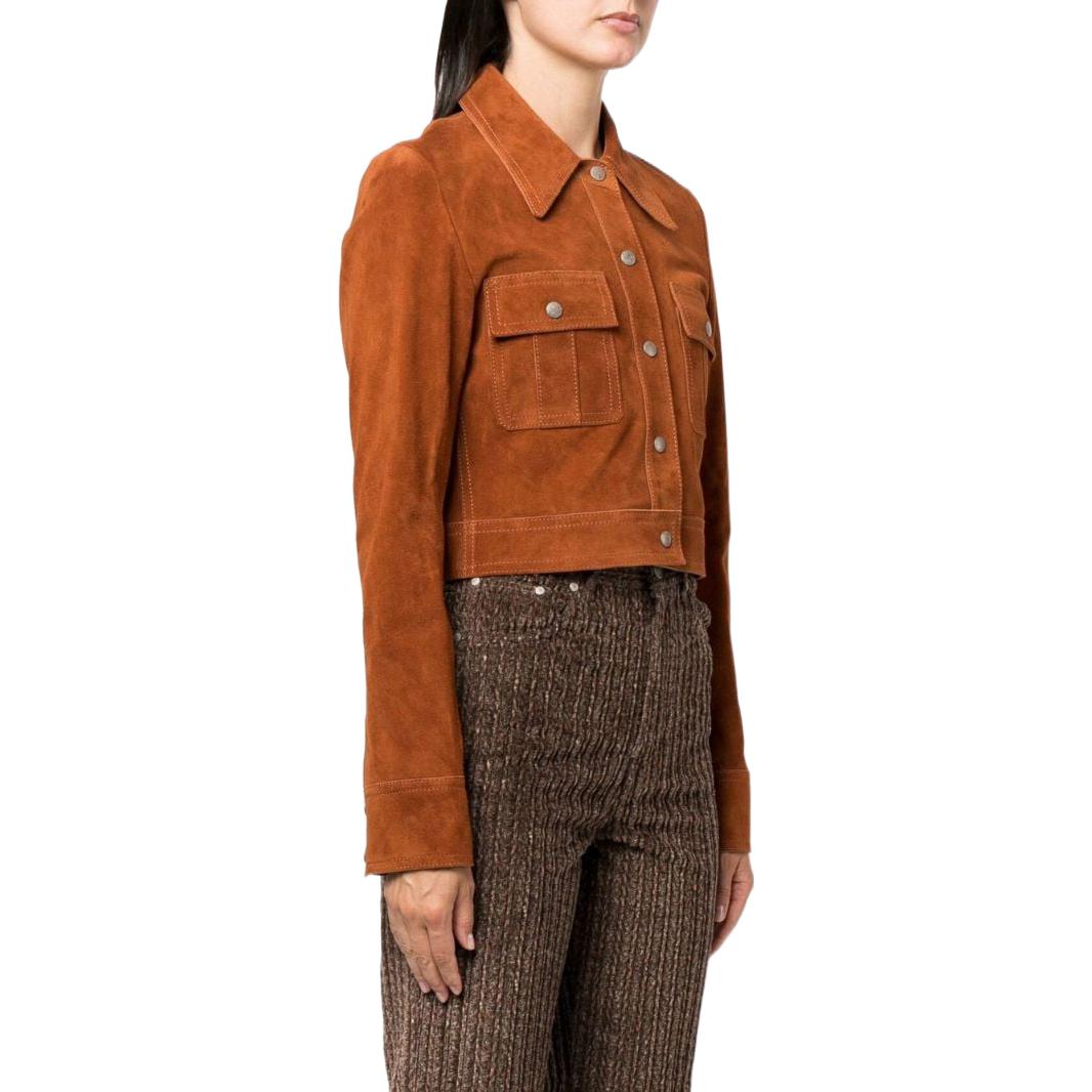(Women) Acne Studios FW22 Cinnamon Short Button-Up Jacket A70116-ABY 圖 5
