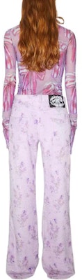 (Women) Acne Studios FW22 Floral Print Wide-Leg Pants Orchid Purple AK0617-CJP Shop (Women) Acne Studios FW22 Floral Print Wide-Leg Pants Orchid Purple AK0617-CJP