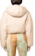 Shop (Women) Acne Studios FW22 Logo Print Short Puffer Jacket Sand Beige A90497-AE0