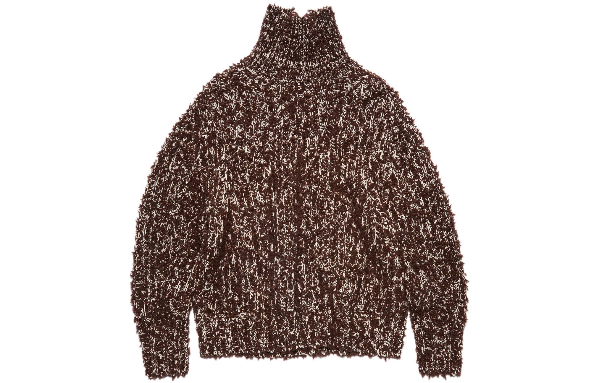 Order (Women) Acne Studios FW22 Oversized Turtleneck Sweater Chocolate Brown A60381-ADN