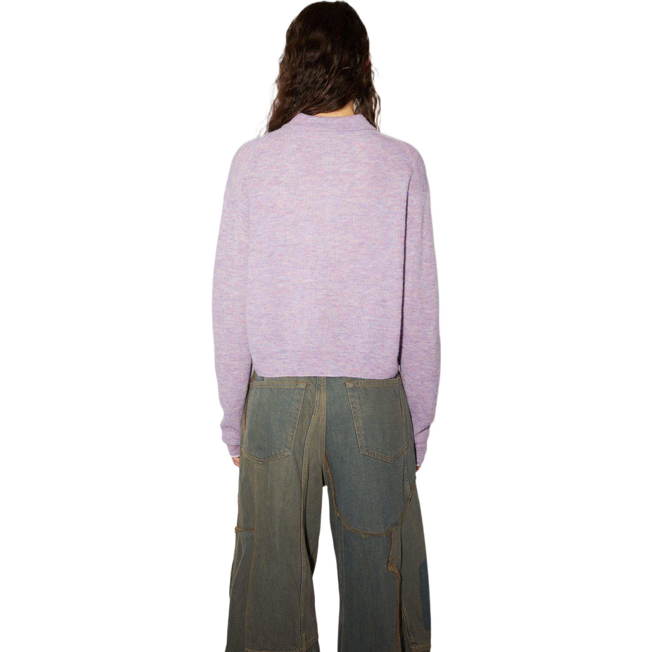 (Women) Acne Studios FW22 Purple Pink Wool Cashmere Polo Knit Sweater FN-WN-KNIT000457 圖 4