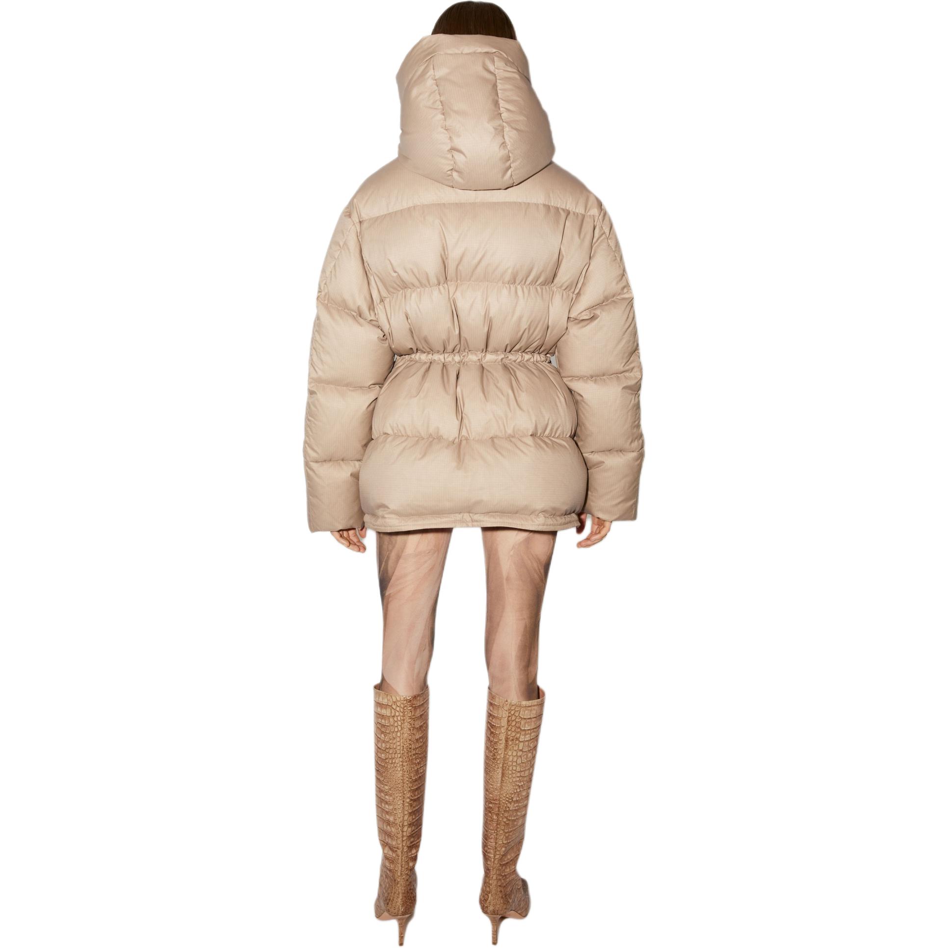 Shop (Women) Acne Studios FW22 Quilted Down Jacket Beige A90471-ADY