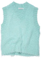 Order (W) Acne Studios FW22 女款淺藍色V領羅紋休閒背心。 FN-WN-KNIT000560
