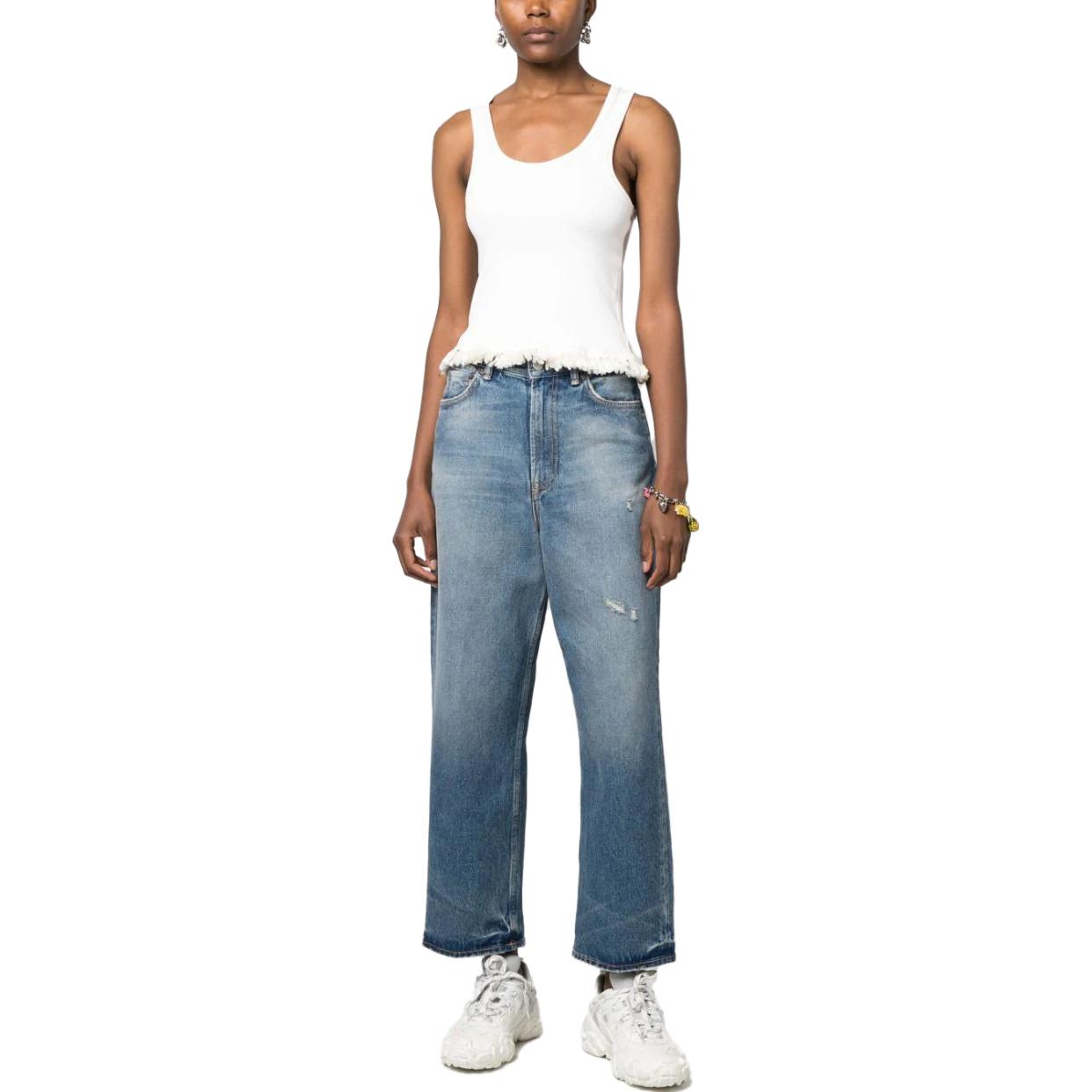 (Women) Acne Studios FW23  1993 Vintage Wash Straight-Leg Cropped Jeans Indigo. A00394-863 圖 3
