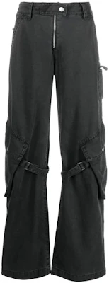 (W) アクネステュディオズ FW23 ブラックデニム フレアストレートレッグジーンズ AK0730-969 Buy (W) アクネステュディオズ FW23 ブラックデニム フレアストレートレッグジーンズ AK0730-969