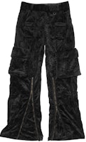 (Women) Acne Studios FW23 Black Wrinkled Zipper Cargo Pants AK0719-900 (Women) Acne Studios FW23 Black Wrinkled Zipper Cargo Pants AK0719-900