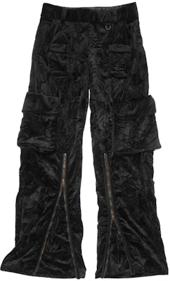(Women) Acne Studios FW23 Black Wrinkled Zipper Cargo Pants AK0719-900 Order (Women) Acne Studios FW23 Black Wrinkled Zipper Cargo Pants AK0719-900