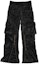 Order (Women) Acne Studios FW23 Black Wrinkled Zipper Cargo Pants AK0719-900