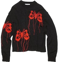 (Women) Acne Studios FW23 Butterfly Knit Mohair Sweater Red Black. A60442-AH9 (Women) Acne Studios FW23 Butterfly Knit Mohair Sweater Red Black. A60442-AH9